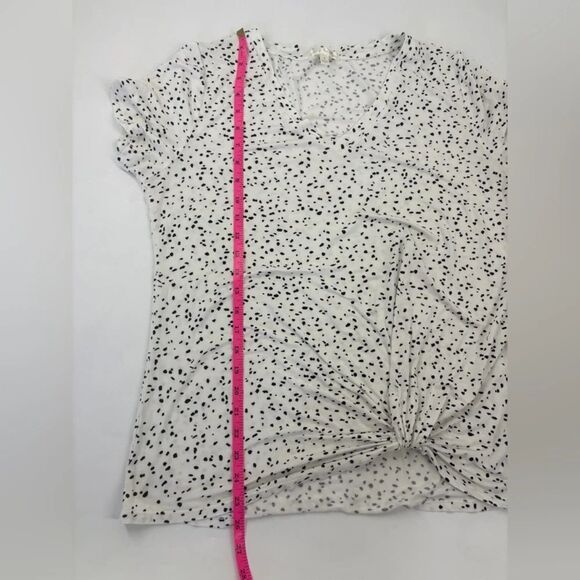 Nine Britton White and Black Dotted Short Sleeve Top - Picture 5 of 7